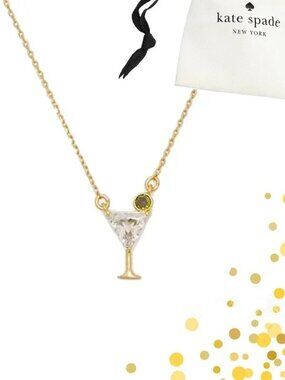 Kate Spade Gold-Tone Shaken or Stirred Stud Necklace